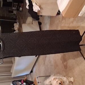 Alice + Olivia Black Textured Maxi Dress